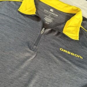 Colosseum‎ Quarter Zip Pullover Mens XL Grey Oregon Ducks Long Sleeve Athletic